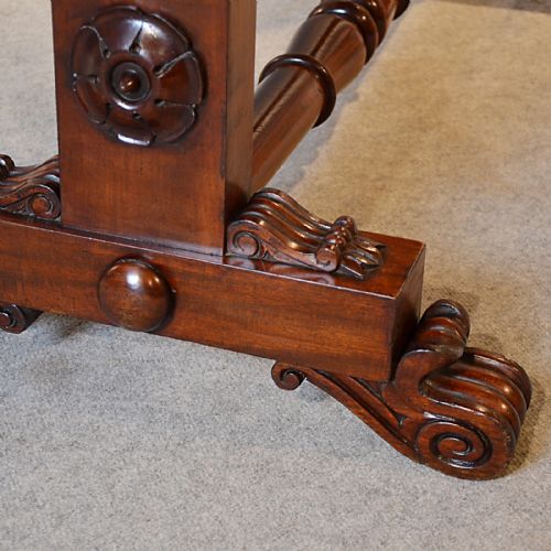 fig 3. Antique Table Desk Stretcher Sofa Side Hall William IV English Mahogany c1835