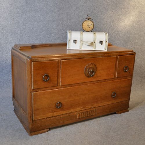 Antique Art Deco Chest of Drawers Light Oak by Warings Waring & Gillow C1930