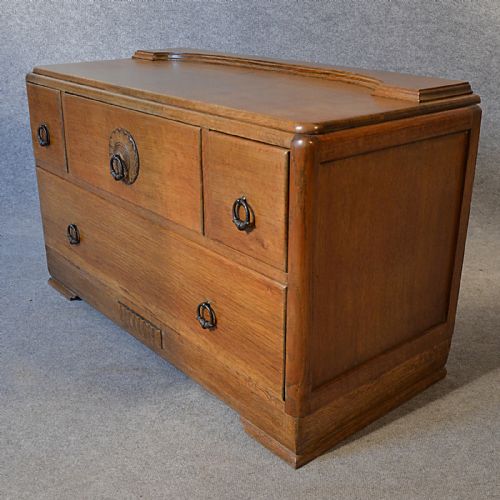 fig 2. Antique Art Deco Chest of Drawers Light Oak by Warings Waring & Gillow c1930