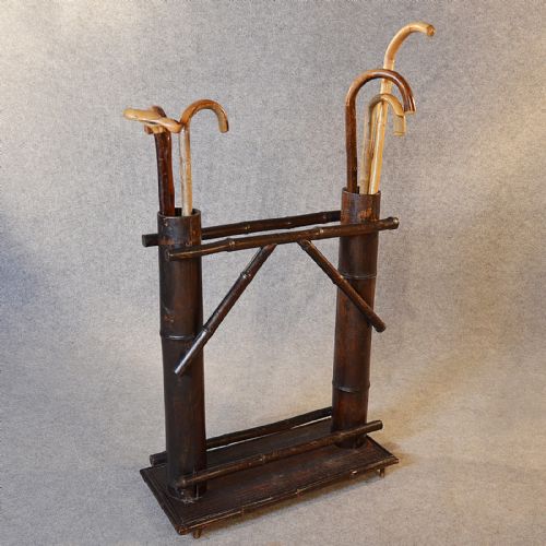 fig 3. Antique Stick Umbrella Hall Stand Bamboo 19th Century Oriental Victorian c1850