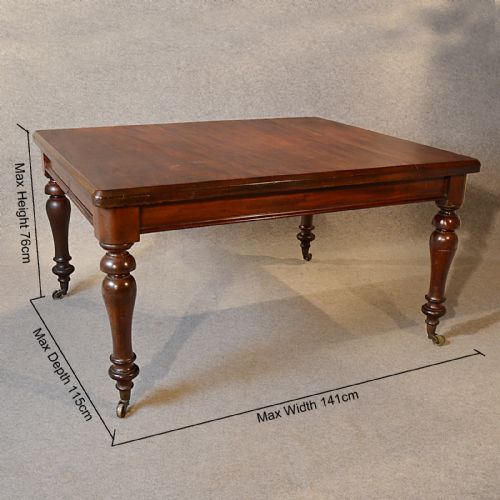 fig 1. Antique Kitchen Dining Table English Victorian 4 - 8 Seater With Drawers c1850