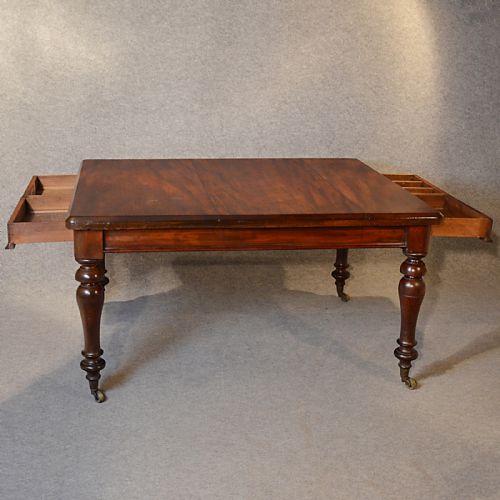 fig 3. Antique Kitchen Dining Table English Victorian 4 - 8 Seater With Drawers c1850