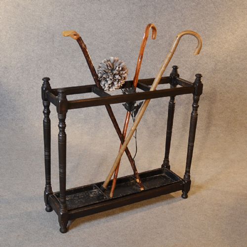 Antique Stick Umbrella Hall Stand Quality Oak English Victorian Turned Leg C1880