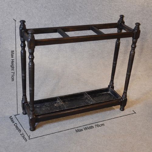 fig 1. Antique Stick Umbrella Hall Stand Quality Oak English Victorian Turned Leg c1880