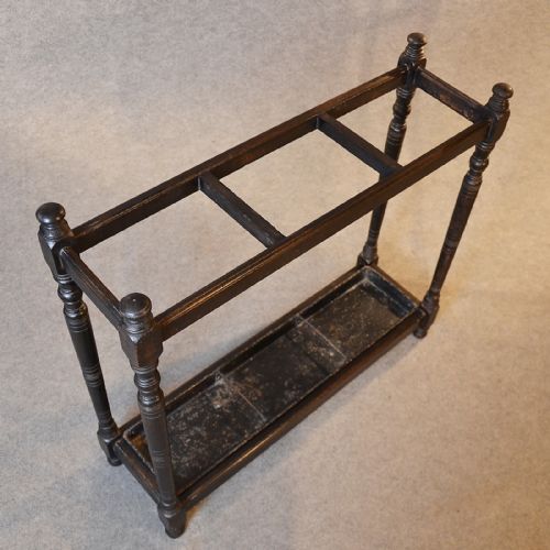 fig 3. Antique Stick Umbrella Hall Stand Quality Oak English Victorian Turned Leg c1880