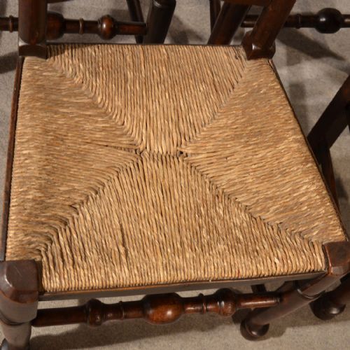 fig 3. Antique Kitchen Dining Chairs Lancashire Spindle Back Quality Ash & Elm c1800