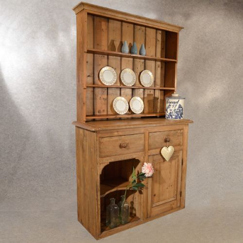 Antique Victorian Pine Dresser Quality English Country Kitchen Display C1850