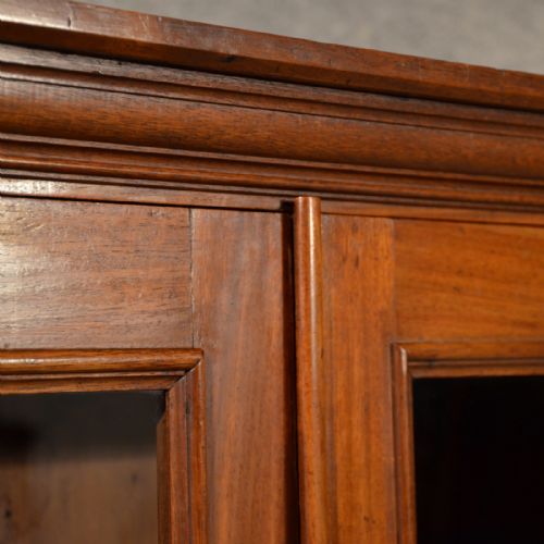 fig 3. Antique Bookcase Display Library Glazed Cabinet Victorian English Mahogany c1890