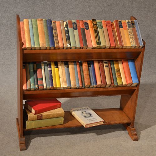 fig 2. Antique Bookcase Book Stand Library Rack Solid English Oak Victorian c1900
