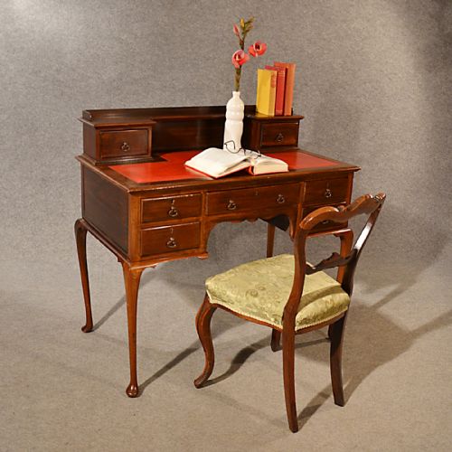Antique Bureau Writing Study Desk Leather Top Quality English Victorian C1900