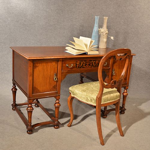 Antique Desk Study Office Library Table Quality Victorian English Walnut C1900