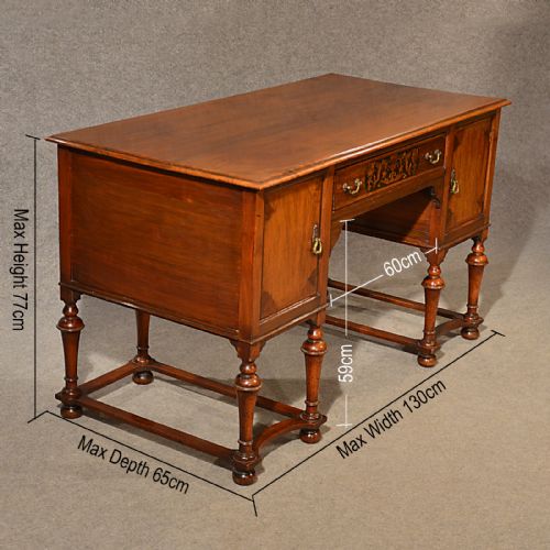 fig 1. Antique Desk Study Office Library Table Quality Victorian English Walnut c1900