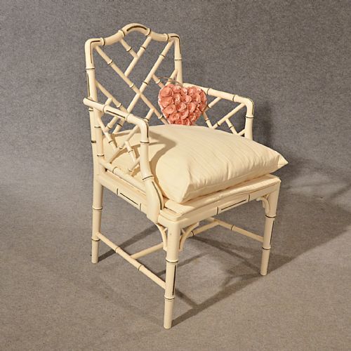 Antique Chair Side Bedroom Hall Victorian Chinese Chippendale Revival C1900
