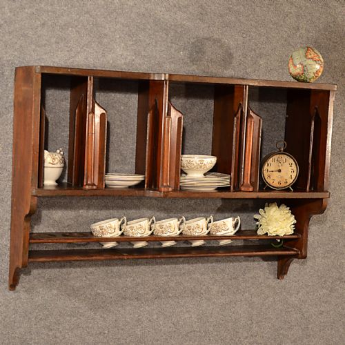 Antique Ships Galley Plate Rack Boat Kitchen Storage Vintage Mahogany C1900