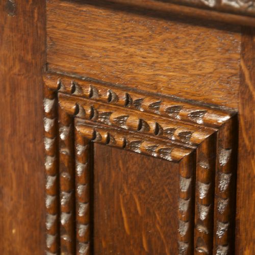 fig 2. Antique Bookcase Large Oak Library Cabinet Quality English Victorian c1880