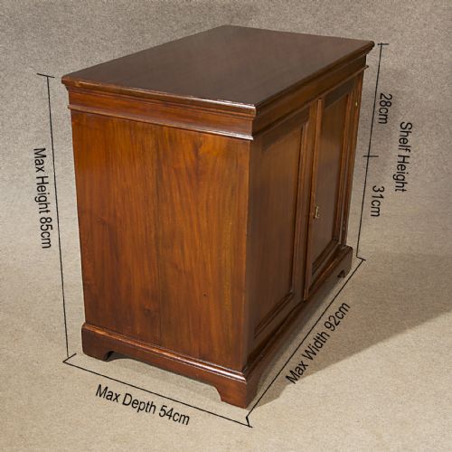 fig 1. Antique Cabinet Cupboard Bookcase Good Quality Victorian English Mahogany c1860