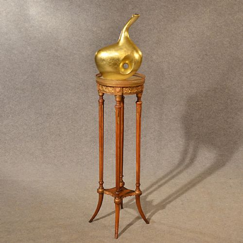 Antique Jardiniere Lamp Stand Torchere Marble & Gilt Metal Quality French C1870