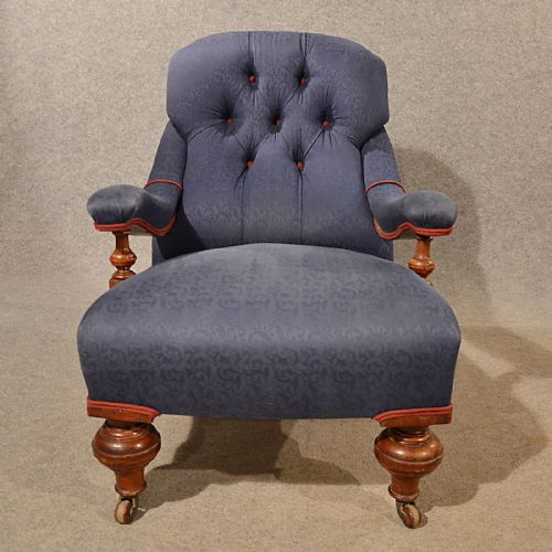 fig 2. Antique Armchair Easy Chair Quality English Victorian In Manner of Howard c1870