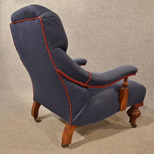 fig 3. Antique Armchair Easy Chair Quality English Victorian In Manner of Howard c1870