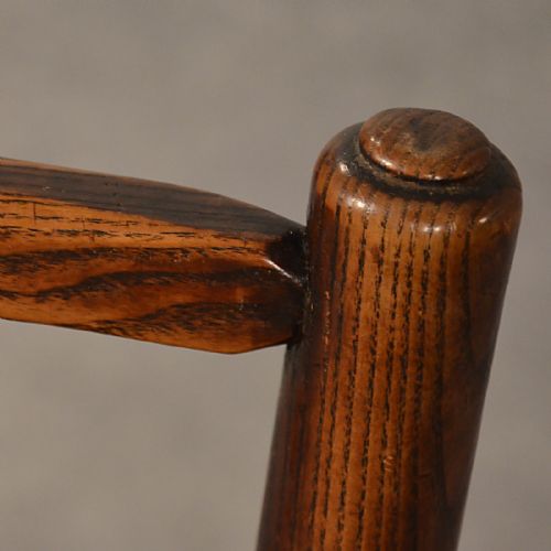 fig 3. Antique Kitchen Dining Chairs Lancashire Spindle Low Back Quality Ash Elm c1800
