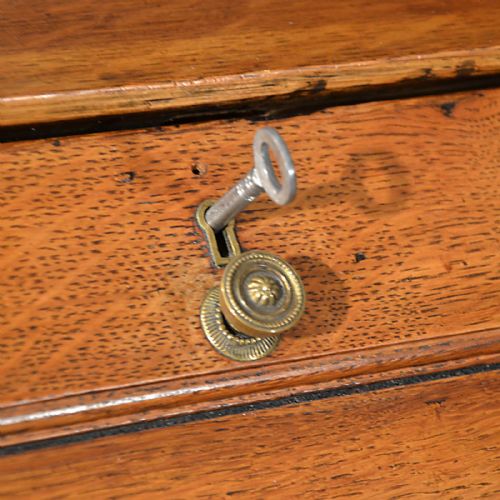 fig 4. Antique Bureau Writing Study Desk Oak Top Quality English Art Nouveau c1900