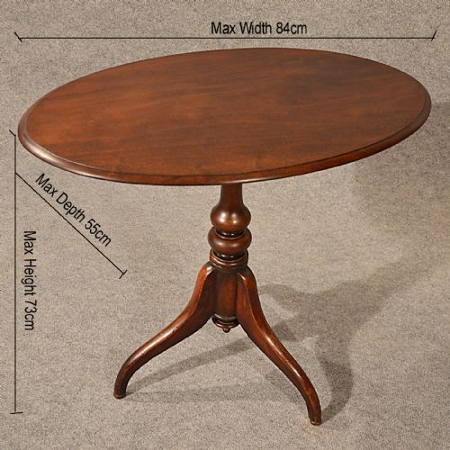 fig 1. Antique Table Oval Lamp Occasional Side Tripod Wine Fine English Regency c1830