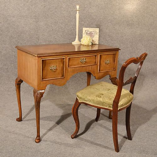 Antique Desk Study Office Library Table Quality Edwardian English Walnut C1910