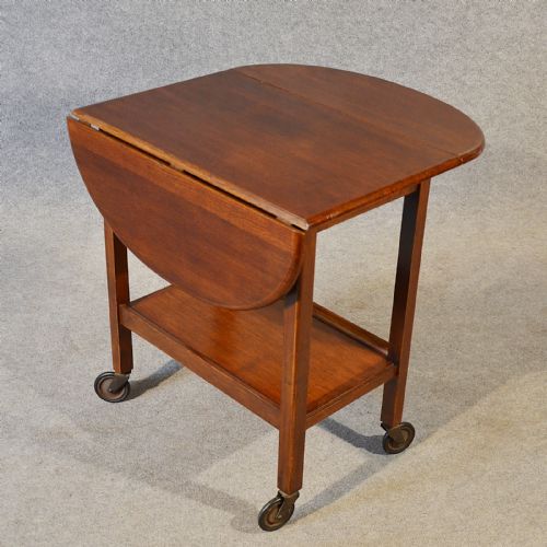 fig 2. Antique Oak Serving Side Table Tea Trolley Butler Serving Buffet Edwardian c1910
