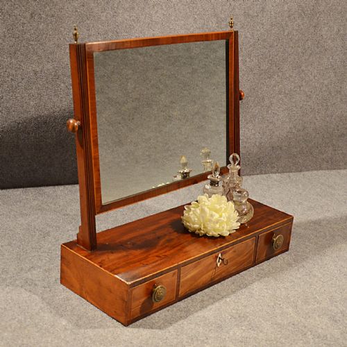 Antique Georgian Mirror Dressing Vanity Swing Toilet English Jewelry Box C1800