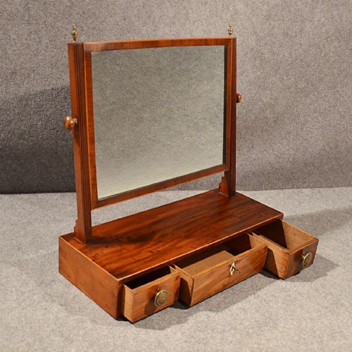fig 3. Antique Georgian Mirror Dressing Vanity Swing Toilet English Jewelry Box c1800