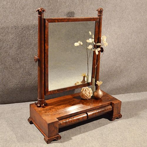 Antique Mirror Dressing Vanity Swing Toilet English William IV Jewelry Box C1835