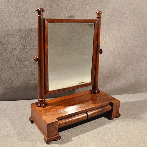 fig 2. Antique Mirror Dressing Vanity Swing Toilet English William IV Jewelry Box c1835