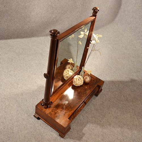fig 3. Antique Mirror Dressing Vanity Swing Toilet English William IV Jewelry Box c1835