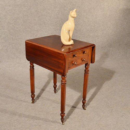 Antique Table Lamp Occasional Side Work Wine Fine Pembroke English Regency C1830