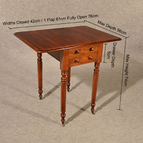 fig 1. Antique Table Lamp Occasional Side Work Wine Fine Pembroke English Regency c1830