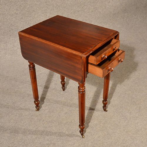 fig 3. Antique Table Lamp Occasional Side Work Wine Fine Pembroke English Regency c1830