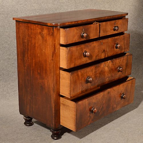 fig 3. Antique Chest of Drawers Mahogany Tallboy Quality English Victorian c1870