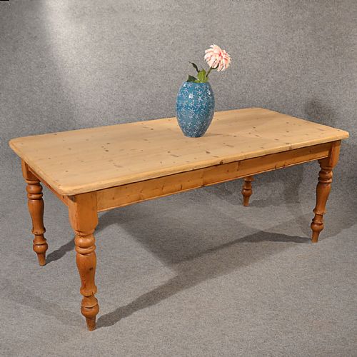 Antique Pine Large Table Kitchen Dining 8 Seater Quality English Victorian C1900