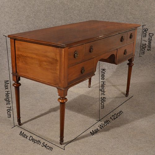 fig 1. Antique Writing Desk Study Table Quality Fine Walnut Victorian English c1900