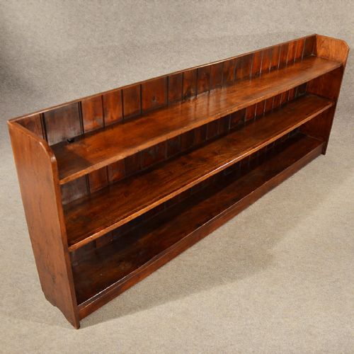fig 2. Antique Long Bookcase Large Oak Library Cabinet Quality English Victorian c1900