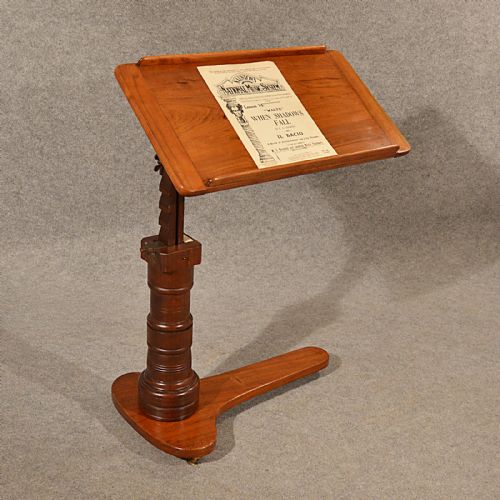 Antique Reading Music Stand Lectern Writing Table Walnut English Victorian C1870