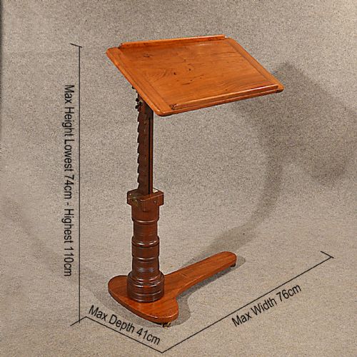 fig 1. Antique Reading Music Stand Lectern Writing Table Walnut English Victorian c1870