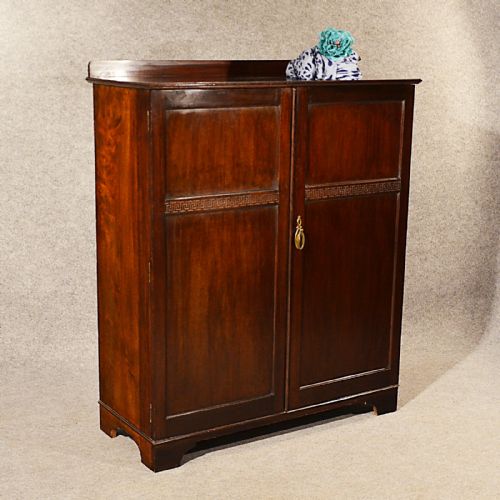 Antique Small Fitted Wardrobe Compactum Armoire Quality English Edwardian C1910