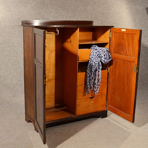 fig 2. Antique Small Fitted Wardrobe Compactum Armoire Quality English Edwardian c1910