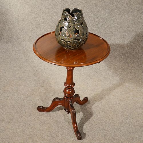 fig 2. Antique Table Lamp Occasional Side Tripod Wine Fine English Victorian c1880