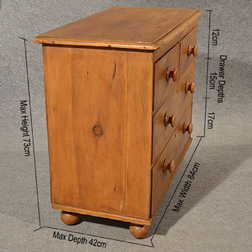 fig 1. Antique Pine Small Chest of Drawers Quality Original English Victorian c1900