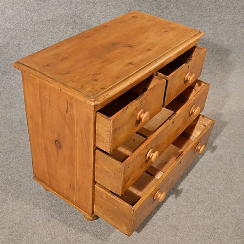 fig 2. Antique Pine Small Chest of Drawers Quality Original English Victorian c1900