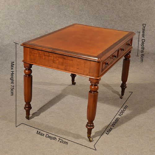 fig 1. Antique Desk Leather Top Quality Library Writing Table William IV English c1835