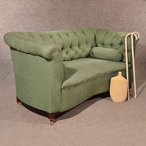 Antique Sofa Couch Settee Large Quality Bow Front English Victorian C1880