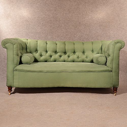 fig 2. Antique Sofa Couch Settee Large Quality Bow Front English Victorian c1880